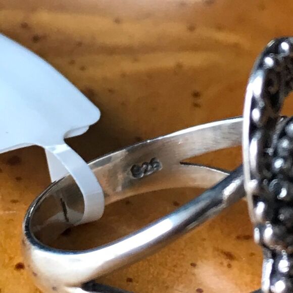 Natural Rainbow Moonstone Sterling Silver Ring Size 6 - Picture 5 of 10